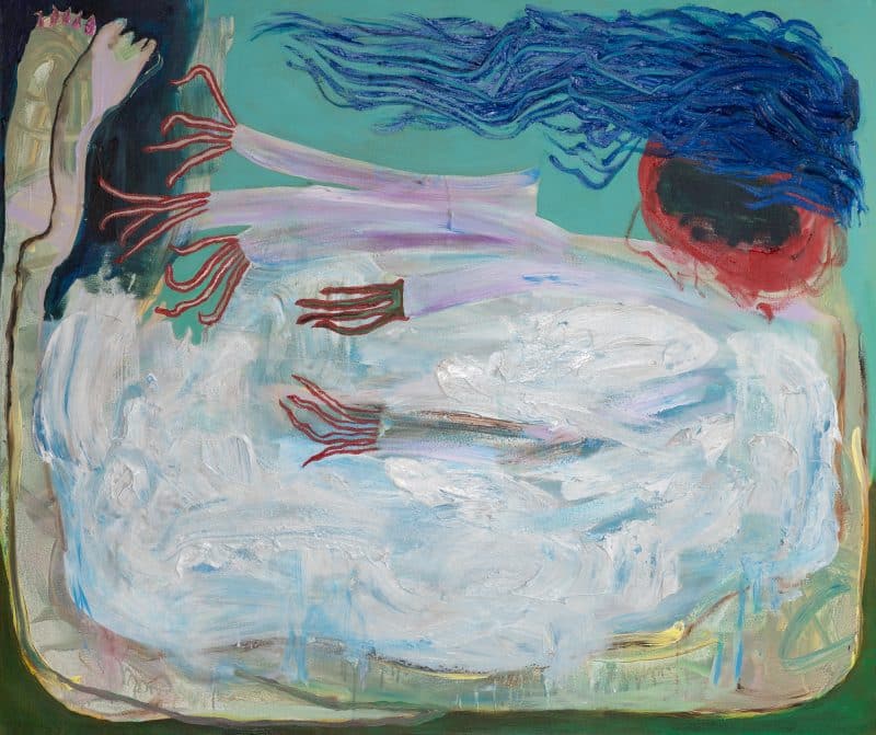 Emmi Kallio_Only One Way to Be Free _Vapautensa vanki (2025), akryyli kankaalle.